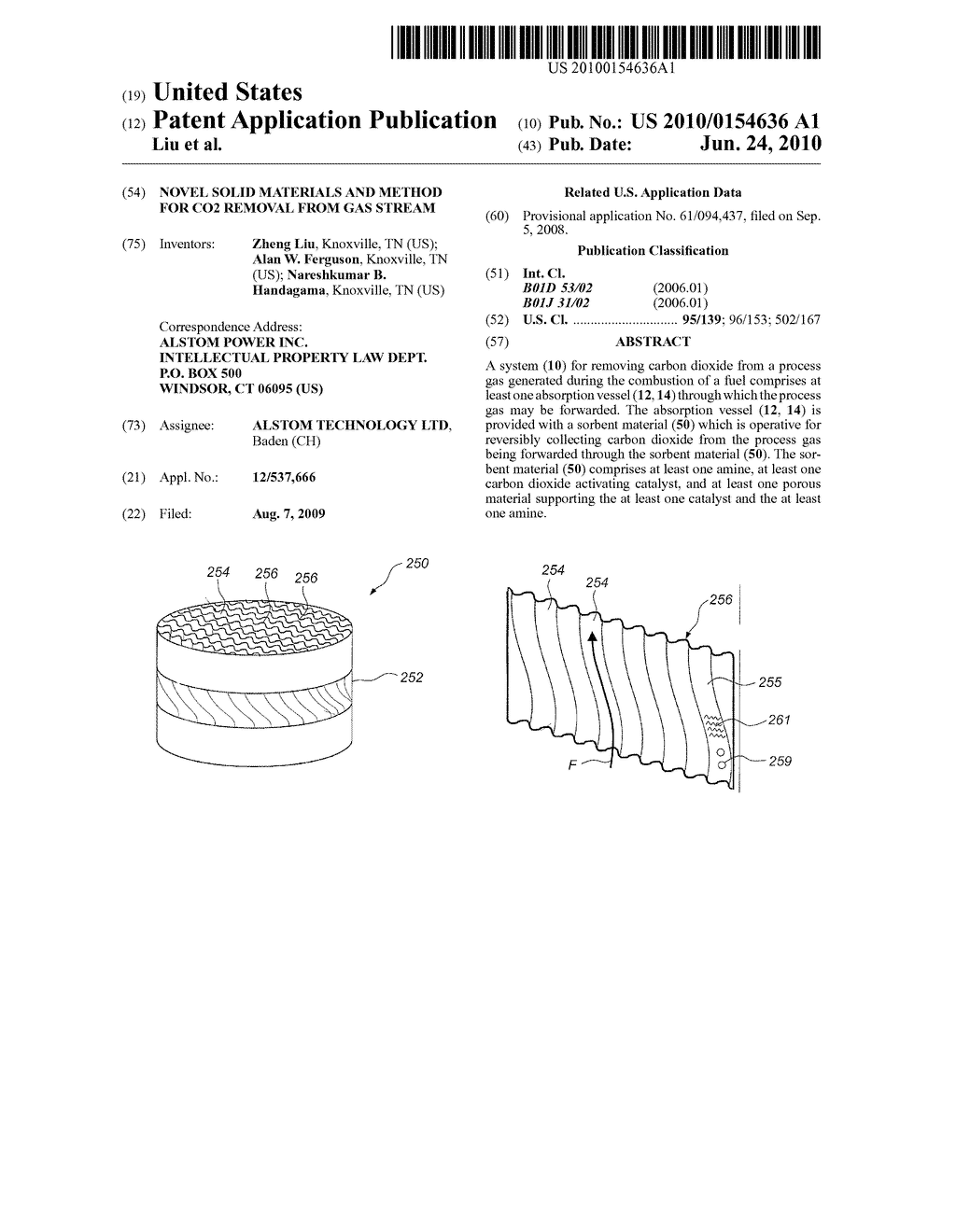 NOVEL SOLID MATERIALS AND METHOD FOR CO2 REMOVAL FROM GAS STREAM - diagram, schematic, and image 01