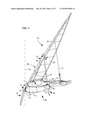 UNIVERSALLY ATTACHABLE FORWARD TACKING SAIL RIG WITH CANTING INTEGRATED MAST AND WATER FOIL FOR ALL BOATS diagram and image