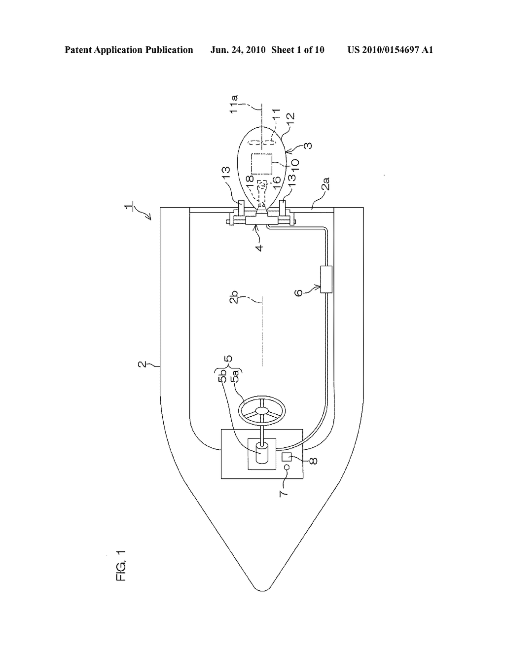 MARINE VESSEL STEERING DEVICE AND MARINE VESSEL INCLUDING THE SAME - diagram, schematic, and image 02