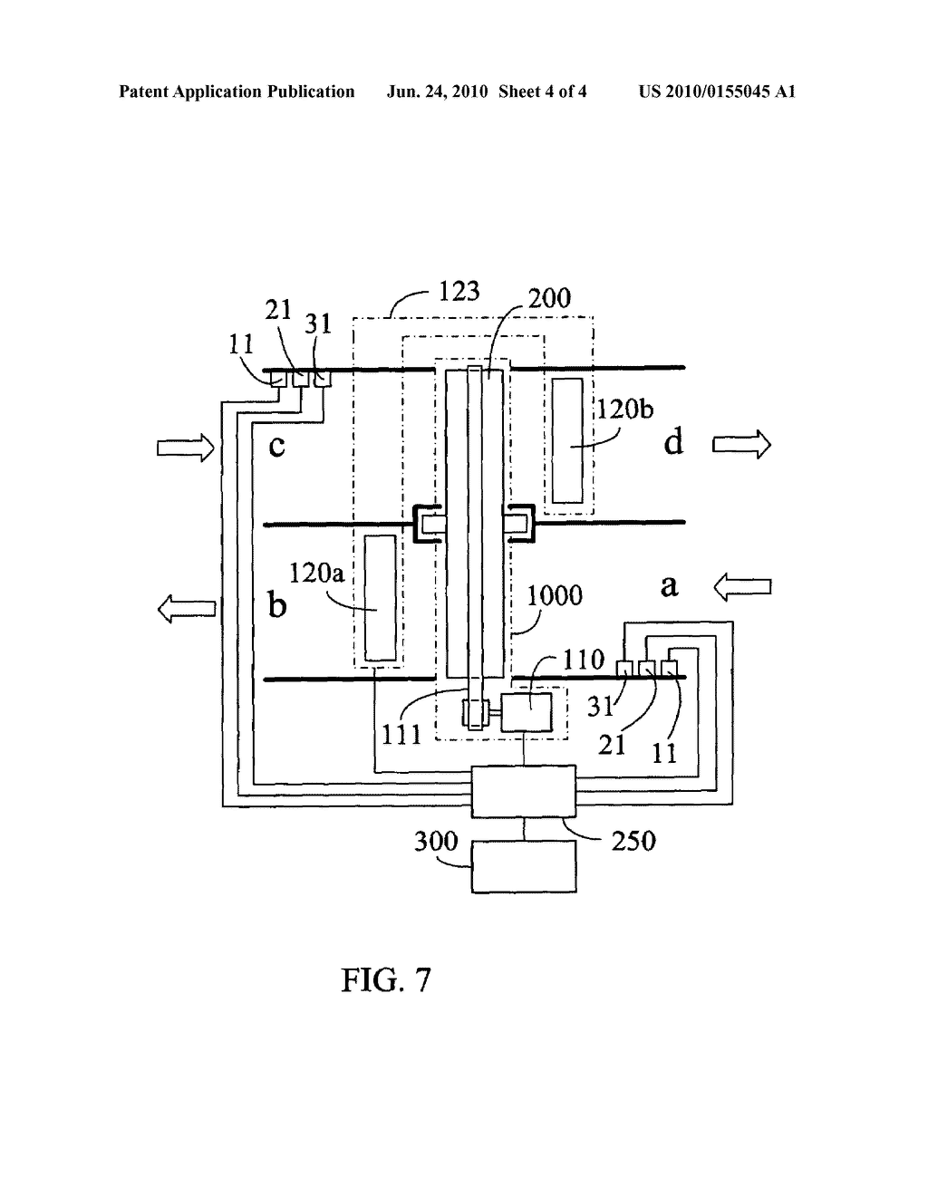 Rotary type heat exchange apparatus with automatic flow rate exchange modulation - diagram, schematic, and image 05