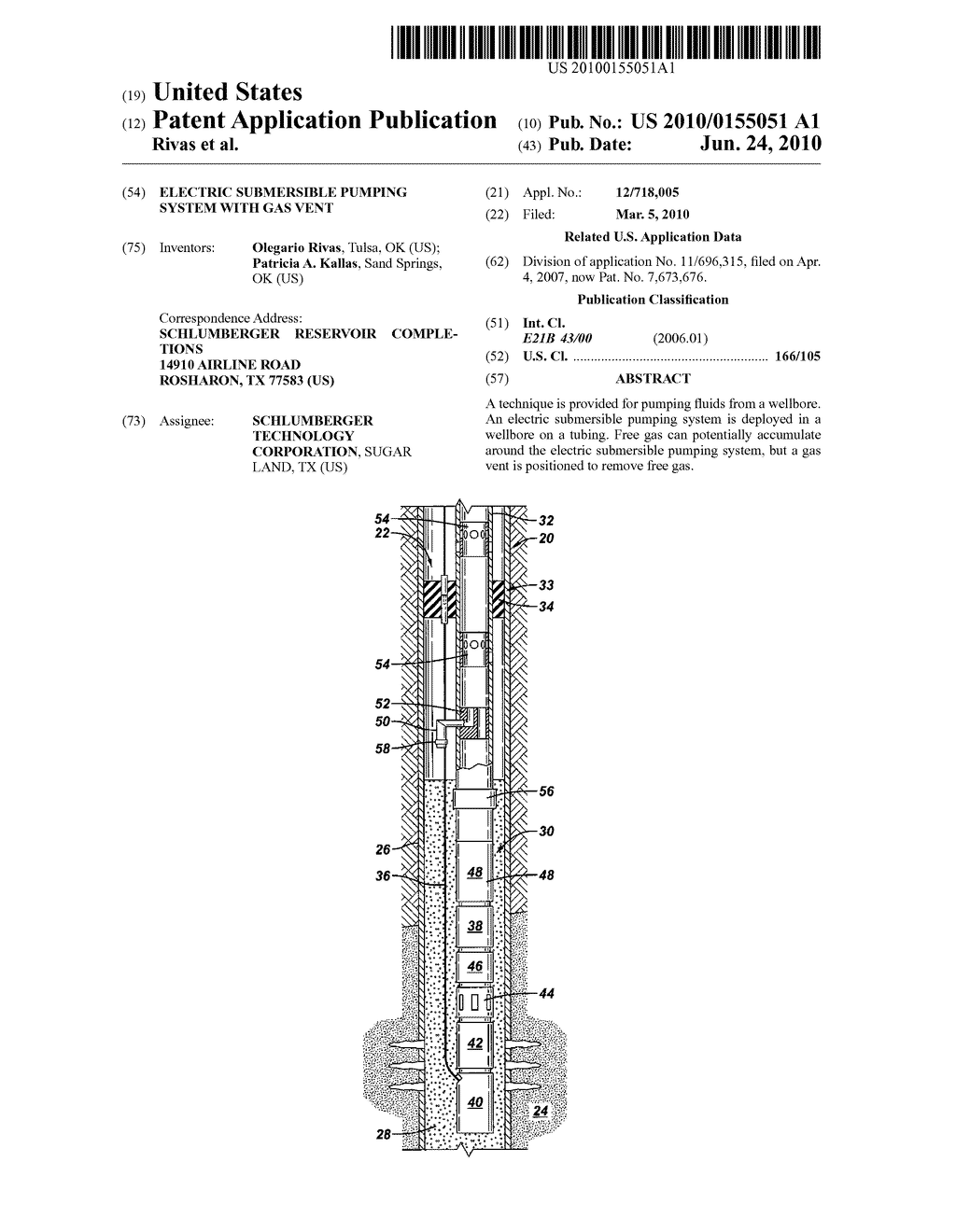 ELECTRIC SUBMERSIBLE PUMPING SYSTEM WITH GAS VENT - diagram, schematic, and image 01