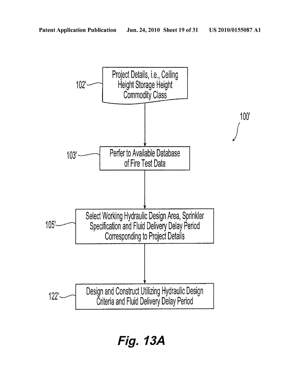 CEILING-ONLY DRY SPRINKLER SYSTEMS AND METHODS FOR ADDRESSING A STORAGE OCCUPANCY FIRE - diagram, schematic, and image 20