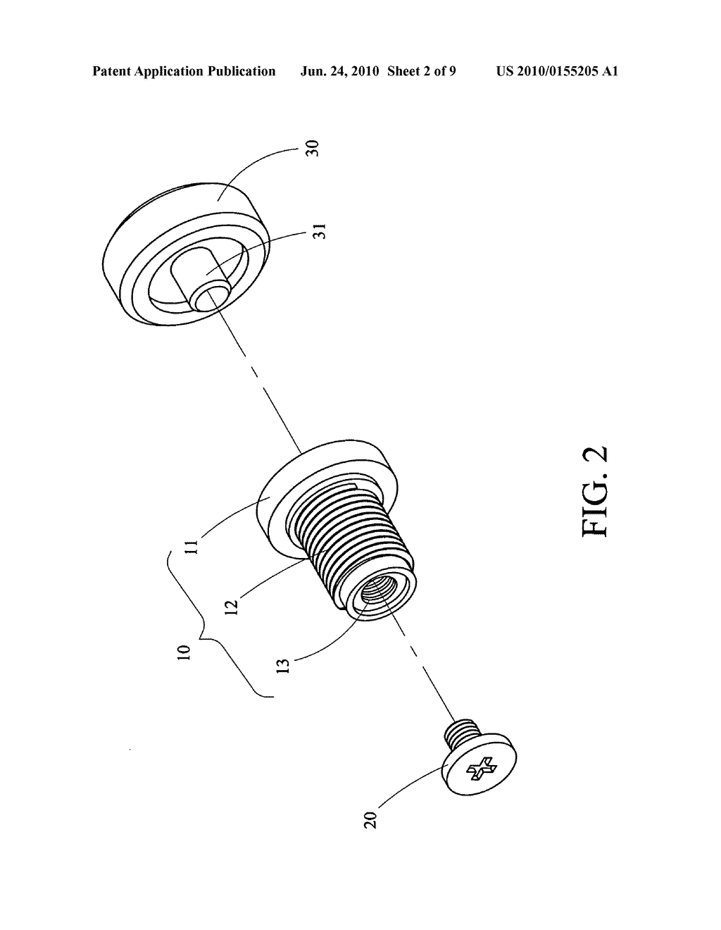 Connector structure of waterproof and explosion-proof button - diagram, schematic, and image 03