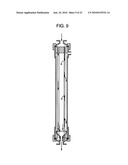 HOLLOW FIBER MEMBRANE MODULE, PROCESS FOR MANUFACTURING THE SAME, HOLLOW FIBER MEMBRANE MODULE ASSEMBLY AND METHOD OF PURIFYING SUSPENDED WATER WITH USE diagram and image