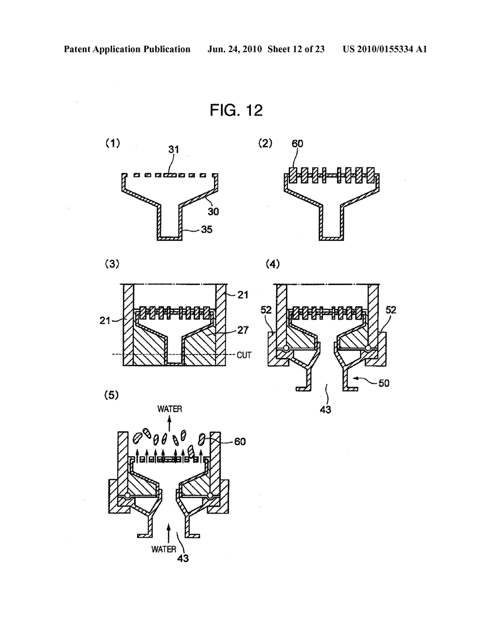 HOLLOW FIBER MEMBRANE MODULE, PROCESS FOR MANUFACTURING THE SAME, HOLLOW FIBER MEMBRANE MODULE ASSEMBLY AND METHOD OF PURIFYING SUSPENDED WATER WITH USE - diagram, schematic, and image 13