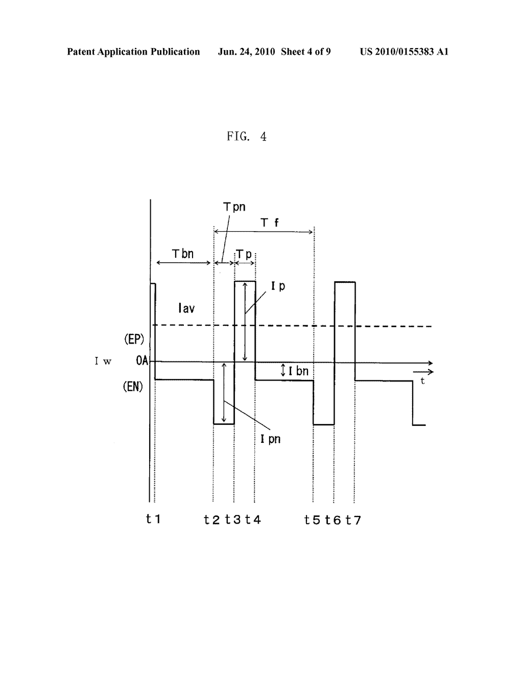 AC PULSE ARC WELDING CONTROL METHOD - diagram, schematic, and image 05