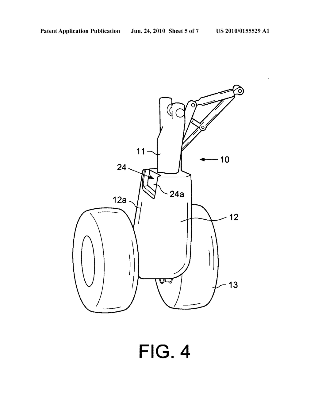 Landing gear with noise reduction fairing - diagram, schematic, and image 06