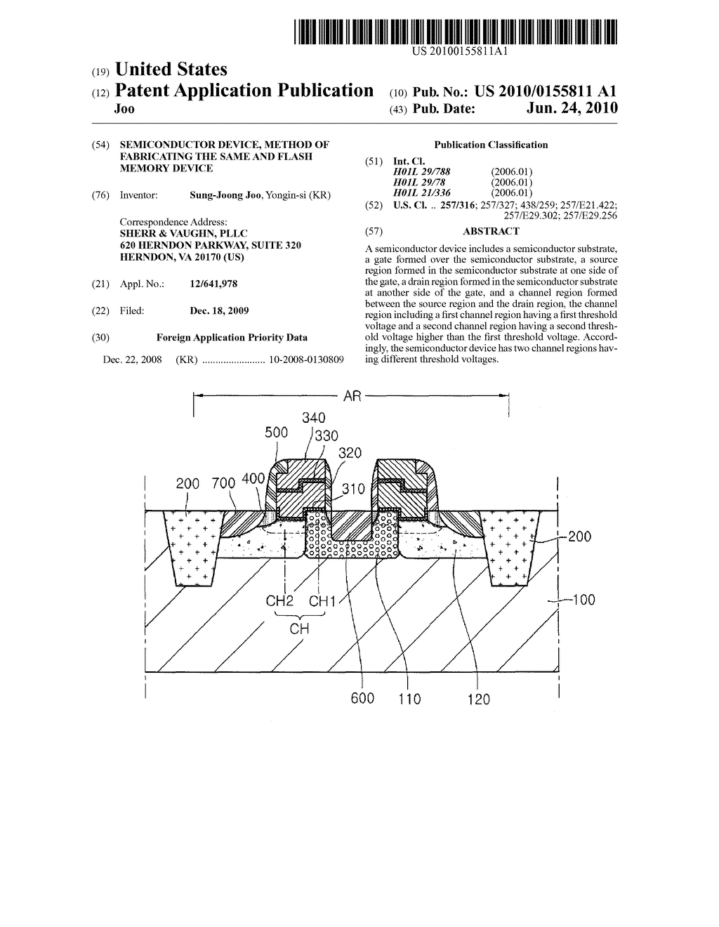 SEMICONDUCTOR DEVICE, METHOD OF FABRICATING THE SAME AND FLASH MEMORY DEVICE - diagram, schematic, and image 01