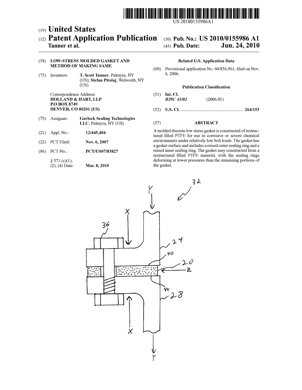 LOW-STRESS MOLDED GASKET AND METHOD OF MAKING SAME - diagram, schematic, and image 01