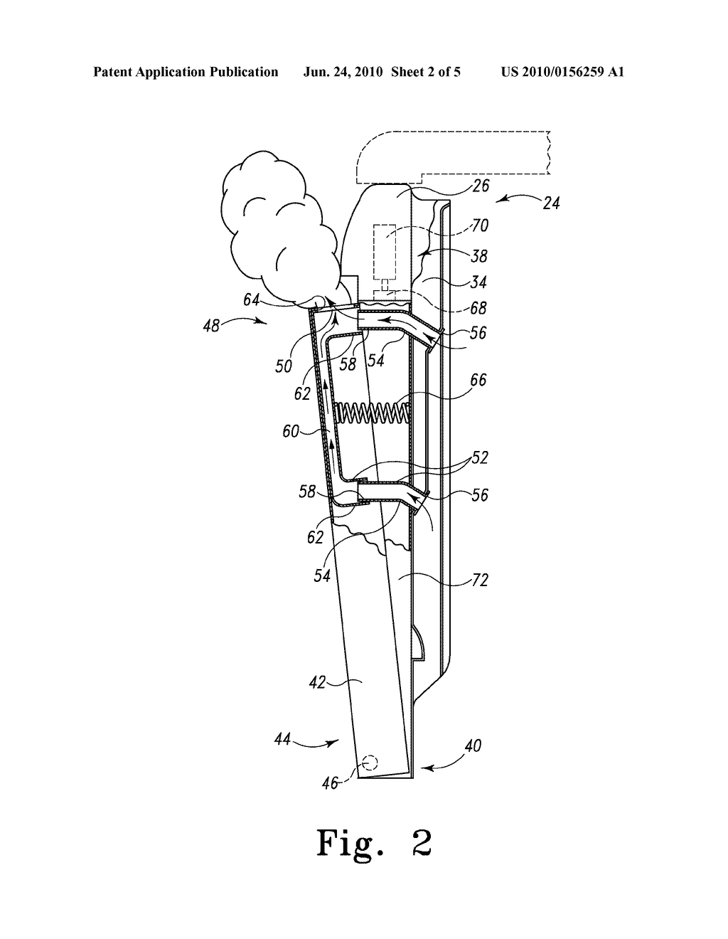 VENTED DOOR ASSEMBLY FOR A DISHWASHER - diagram, schematic, and image 03