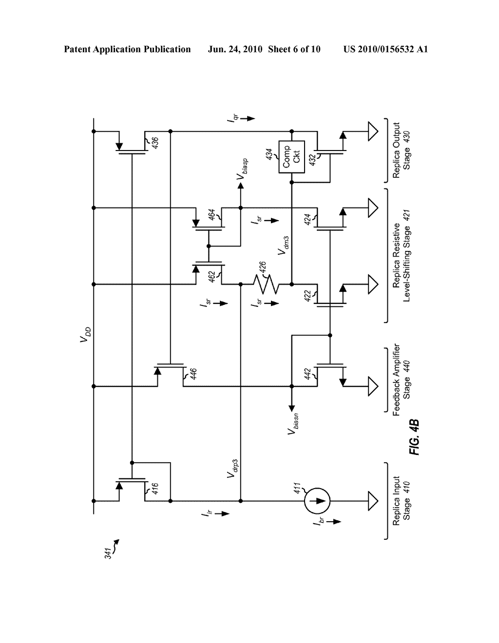 CLASS AB AMPLIFIER WITH RESISTIVE LEVEL-SHIFTING CIRCUITRY - diagram, schematic, and image 07