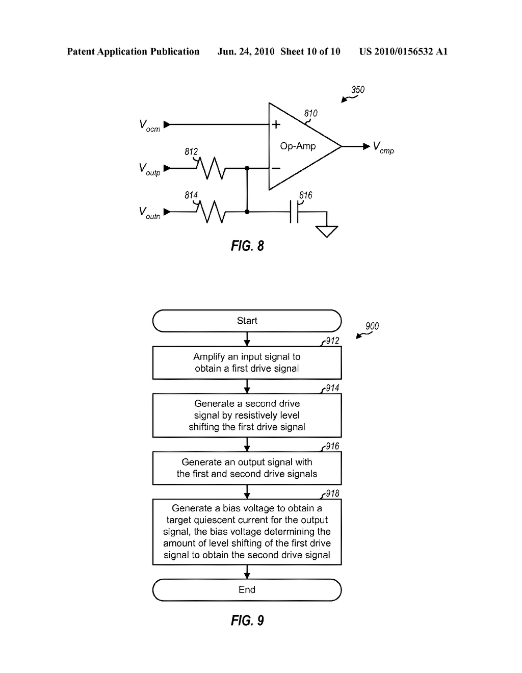 CLASS AB AMPLIFIER WITH RESISTIVE LEVEL-SHIFTING CIRCUITRY - diagram, schematic, and image 11