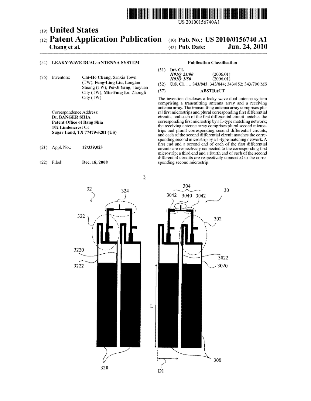 LEAKY-WAVE DUAL-ANTENNA SYSTEM - diagram, schematic, and image 01