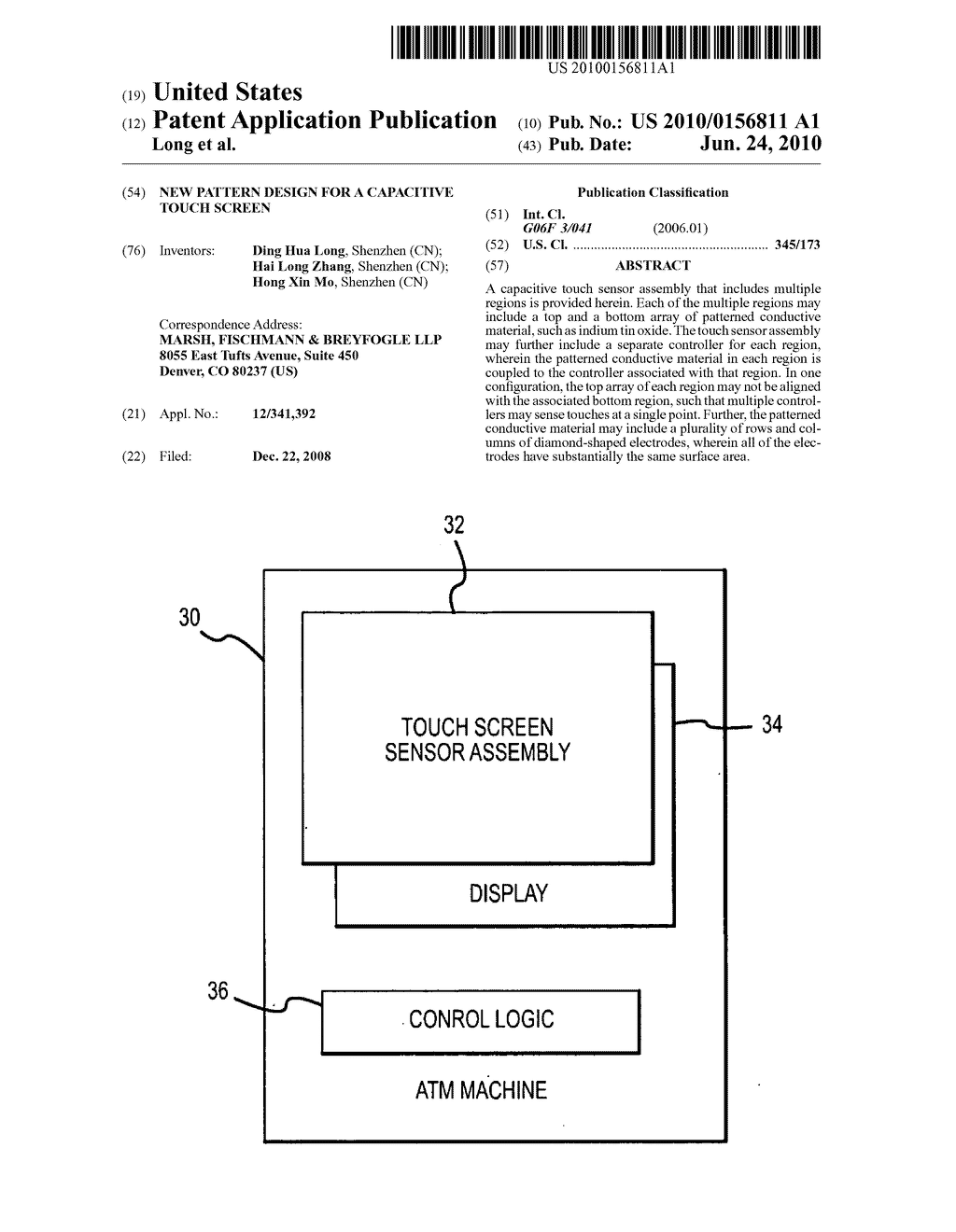 NEW PATTERN DESIGN FOR A CAPACITIVE TOUCH SCREEN - diagram, schematic, and image 01