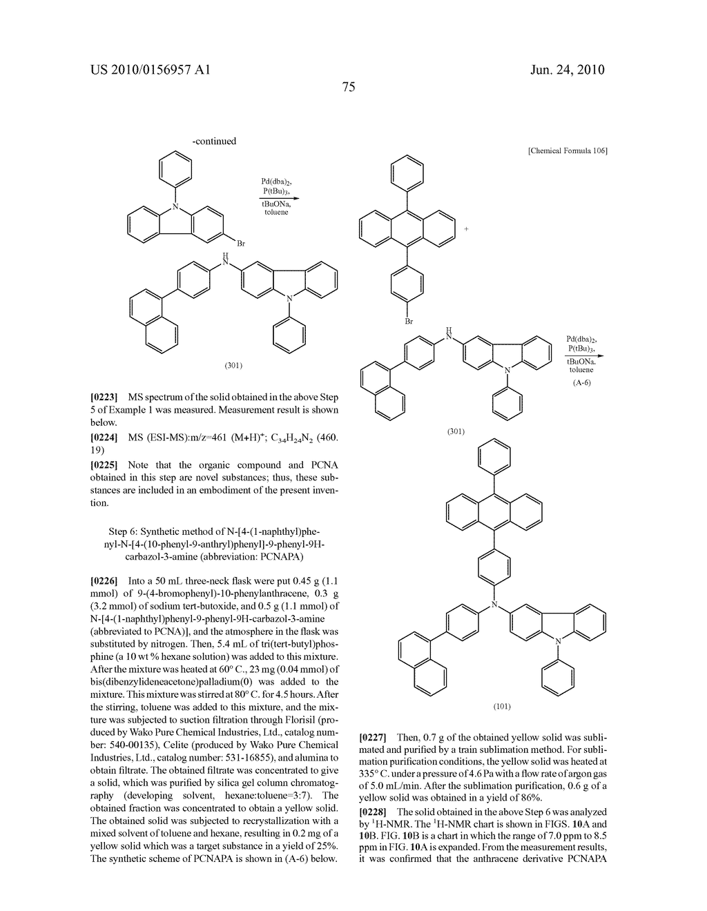 ORGANIC COMPOUND, ANTHRACENE DERIVATIVE, AND LIGHT-EMITTING ELEMENTS, LIGHT-EMITTING DEVICES, ELECTRONIC DEVICES, AND LIGHTING DEVICES USING THE ANTHRACENE DERIVATIVE - diagram, schematic, and image 94