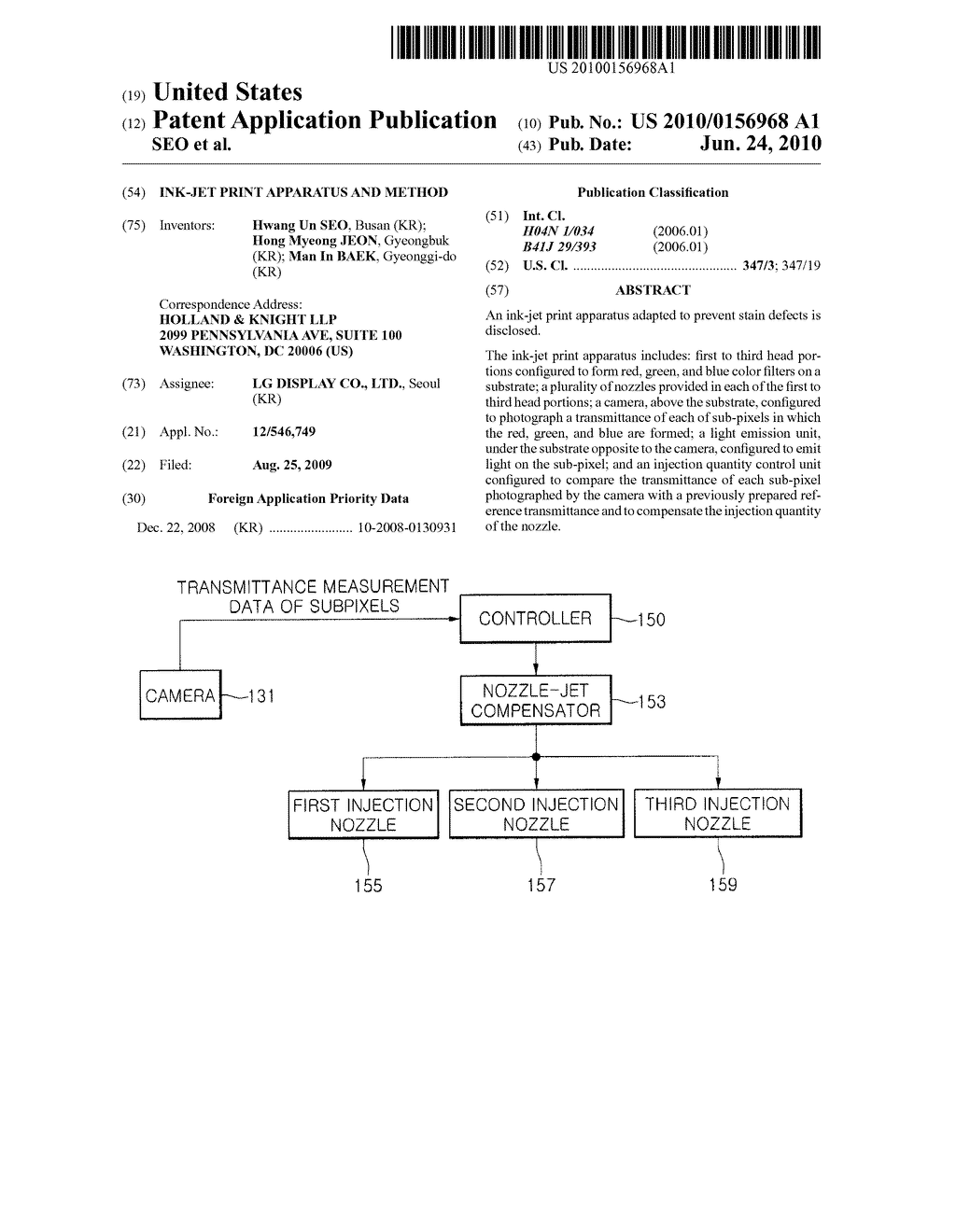 INK-JET PRINT APPARATUS AND METHOD - diagram, schematic, and image 01