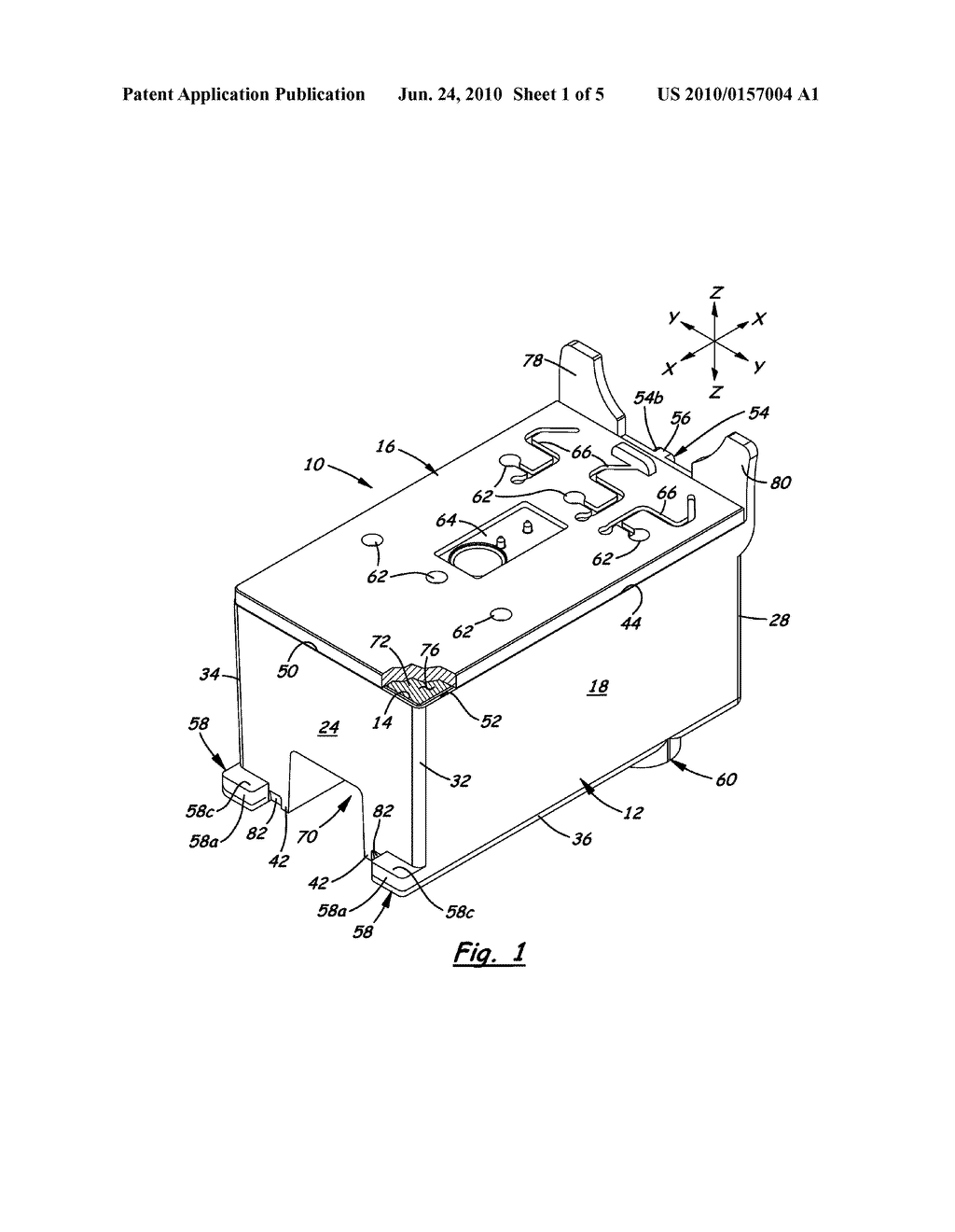 Multi-Color Ink Tank With Features Spaced by Distances Ensuring Interface with Printhead and Carrier Support Structure - diagram, schematic, and image 02