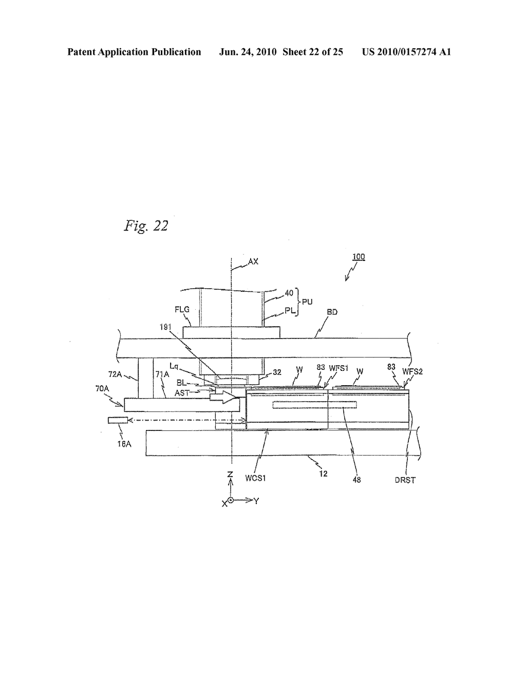 EXPOSURE APPARATUS, EXPOSURE METHOD, AND DEVICE MANUFACTURING METHOD - diagram, schematic, and image 23