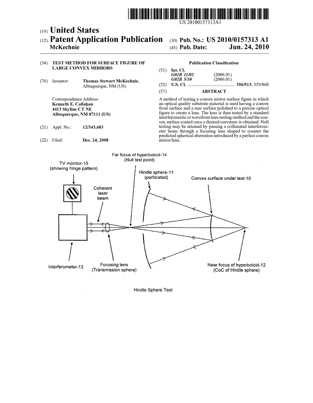 Test Method for Surface Figure of Large Convex Mirrors - diagram, schematic, and image 01