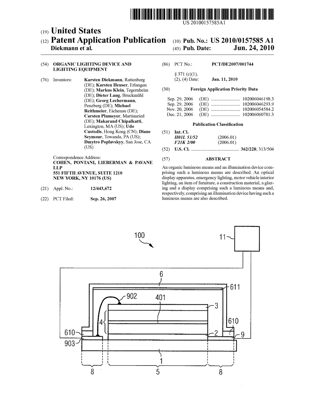 Organic Lighting Device and Lighting Equipment - diagram, schematic, and image 01