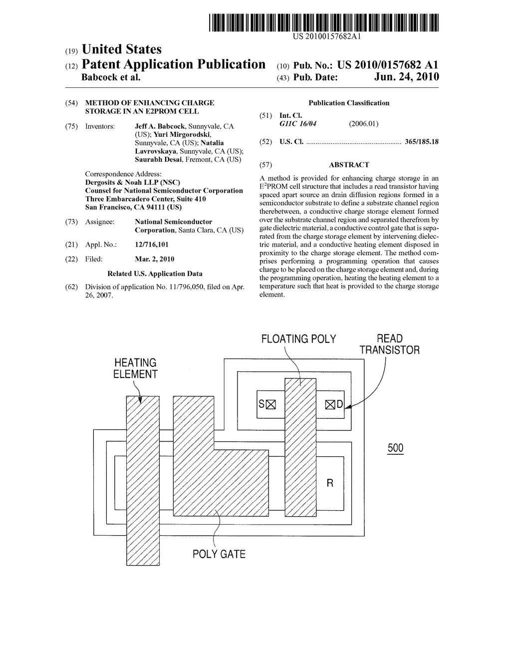 METHOD OF ENHANCING CHARGE STORAGE IN AN E2PROM CELL - diagram, schematic, and image 01