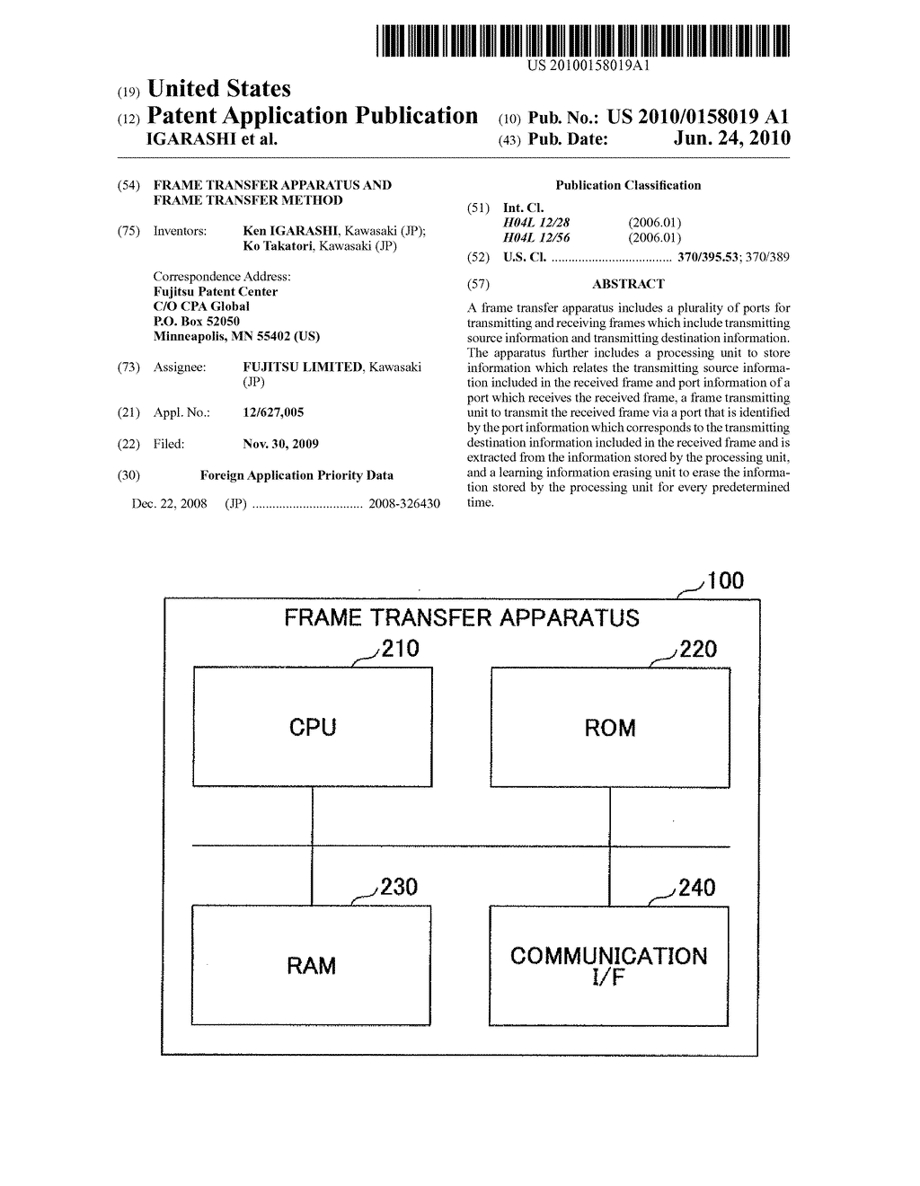 FRAME TRANSFER APPARATUS AND FRAME TRANSFER METHOD - diagram, schematic, and image 01