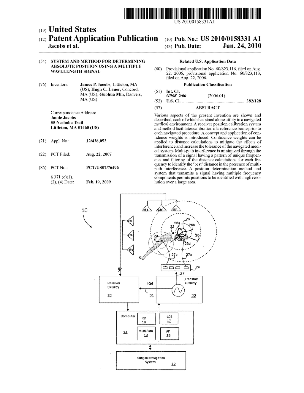 SYSTEM AND METHOD FOR DETERMINING ABSOLUTE POSITION USING A MULTIPLE WAVELENGTH SIGNAL - diagram, schematic, and image 01