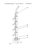 Artificial Tree and Vertical Axis Wind Turbine Combination diagram and image