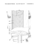 Artificial Tree and Vertical Axis Wind Turbine Combination diagram and image