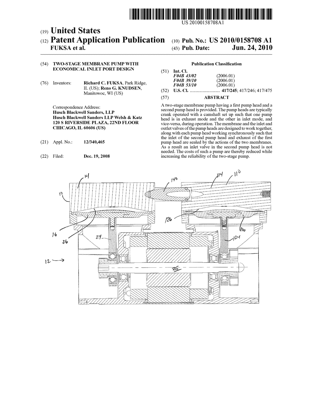 TWO-STAGE MEMBRANE PUMP WITH ECONOMICAL INLET PORT DESIGN - diagram, schematic, and image 01