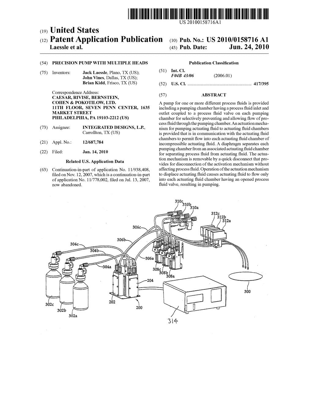 PRECISION PUMP WITH MULTIPLE HEADS - diagram, schematic, and image 01