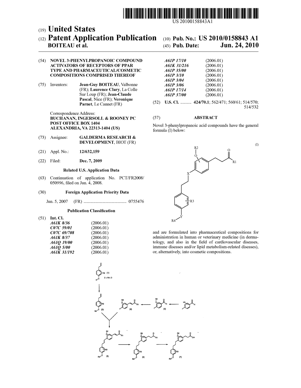 NOVEL 3-PHENYLPROPANOIC COMPOUND ACTIVATORS OF RECEPTORS OF PPAR TYPE AND PHARMACEUTICAL/COSMETIC COMPOSITIONS COMPRISED THEREOF - diagram, schematic, and image 01