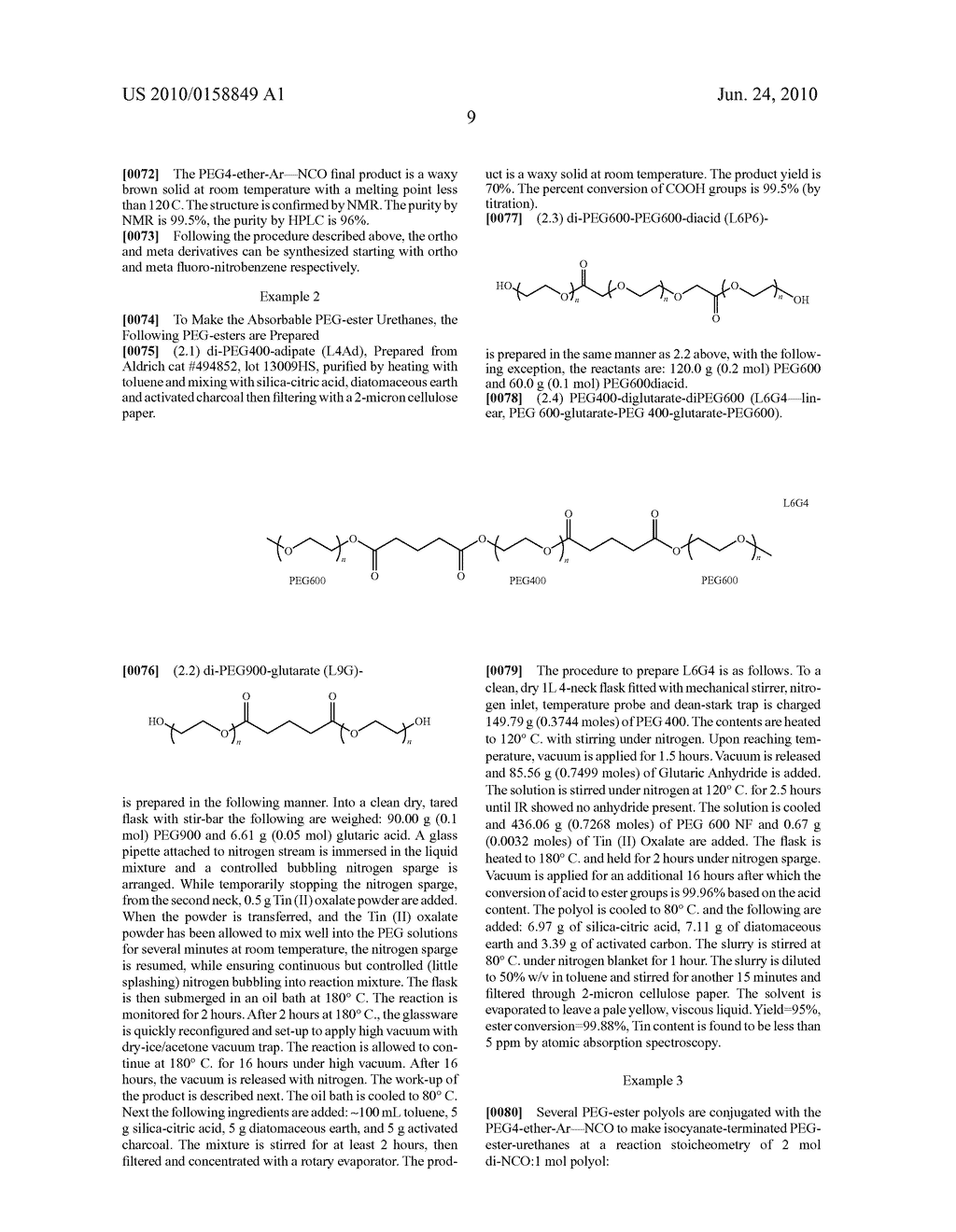 ISOCYANATE TERMINATED MACROMER AND FORMULATION THEREOF FOR USE AS AN INTERNAL ADHESIVE OR SEALANT - diagram, schematic, and image 10