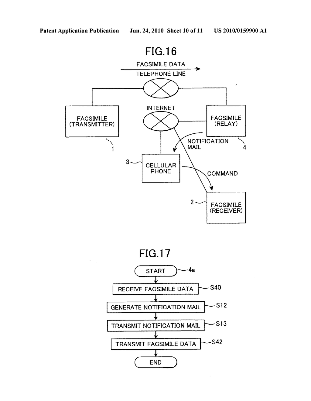 Data transmission/reception system that informs a user that image data has been transmitted - diagram, schematic, and image 11