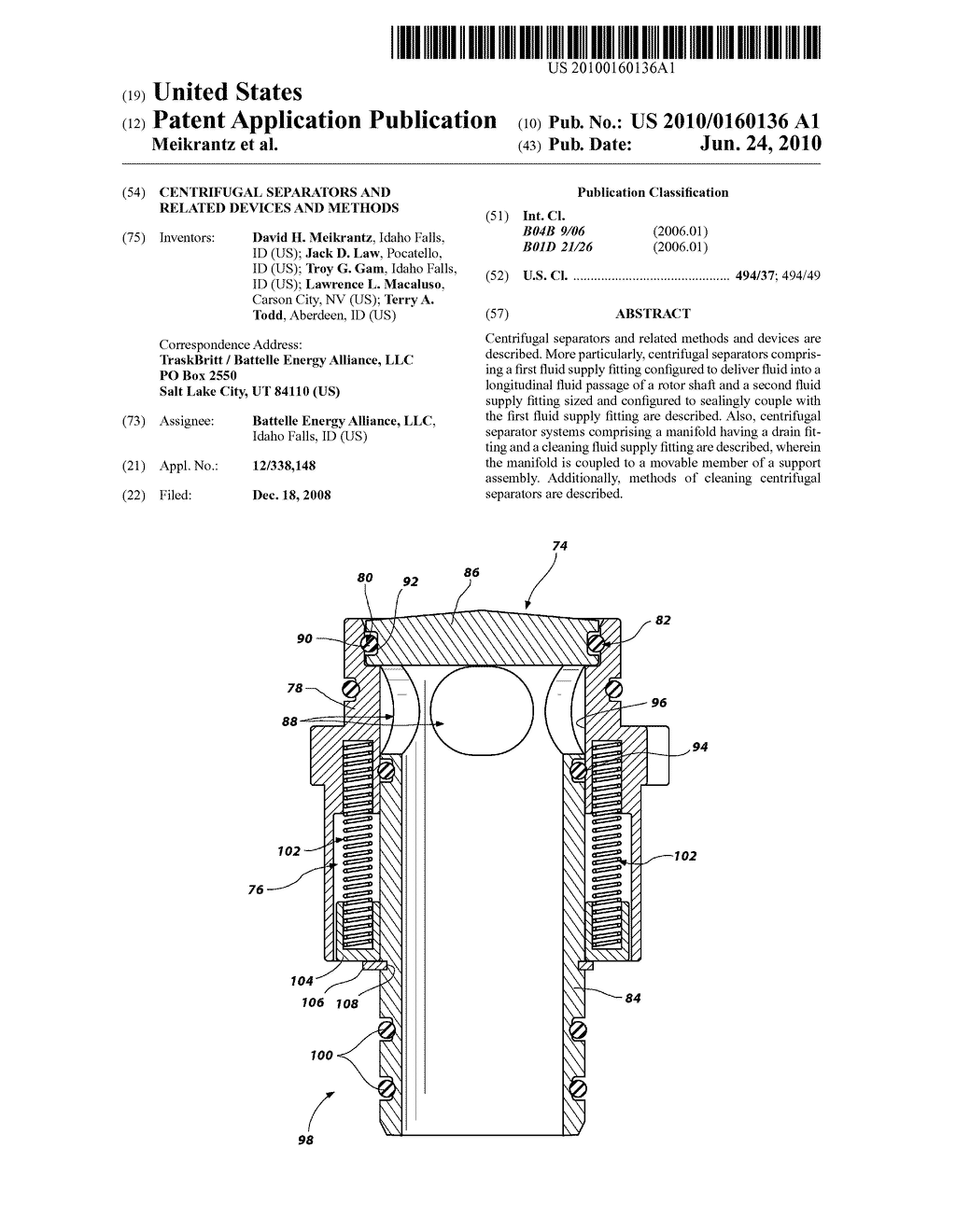 CENTRIFUGAL SEPARATORS AND RELATED DEVICES AND METHODS - diagram, schematic, and image 01