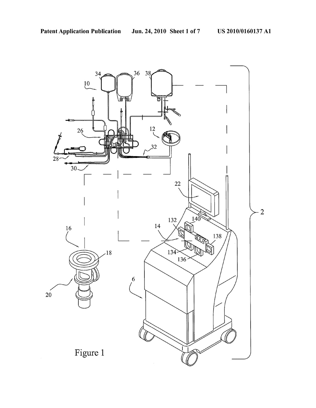 Blood Processing Apparatus with Air Bubble Detector - diagram, schematic, and image 02