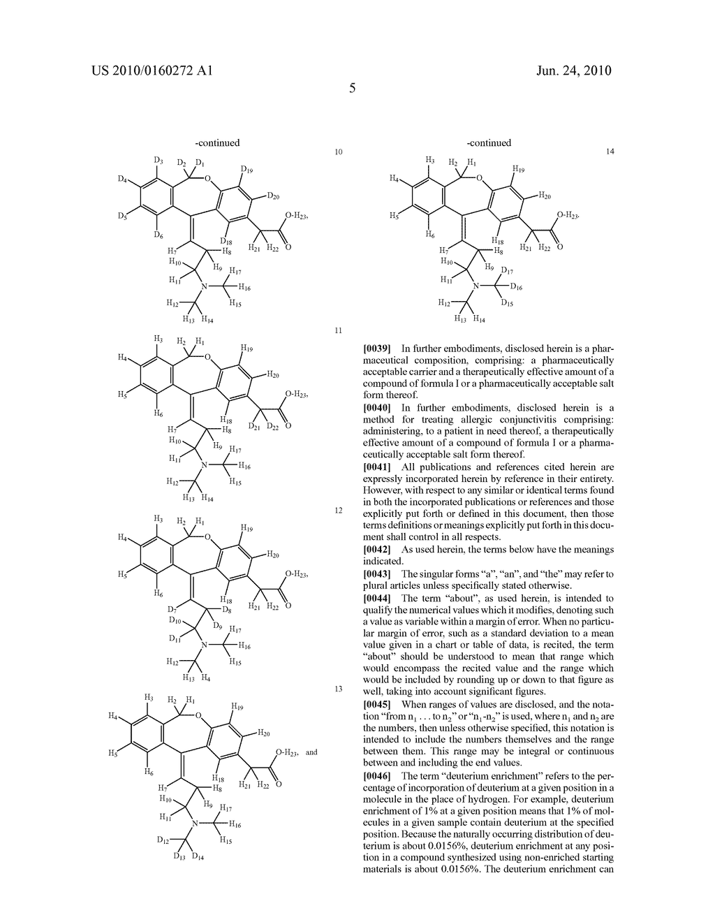 OXEPINE MODULATORS OF H1 RECEPTORS AND/OR INHIBITORS OF MAST CELL DEGRANULATION - diagram, schematic, and image 06