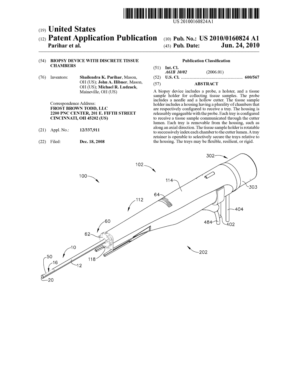 Biopsy Device with Discrete Tissue Chambers - diagram, schematic, and image 01