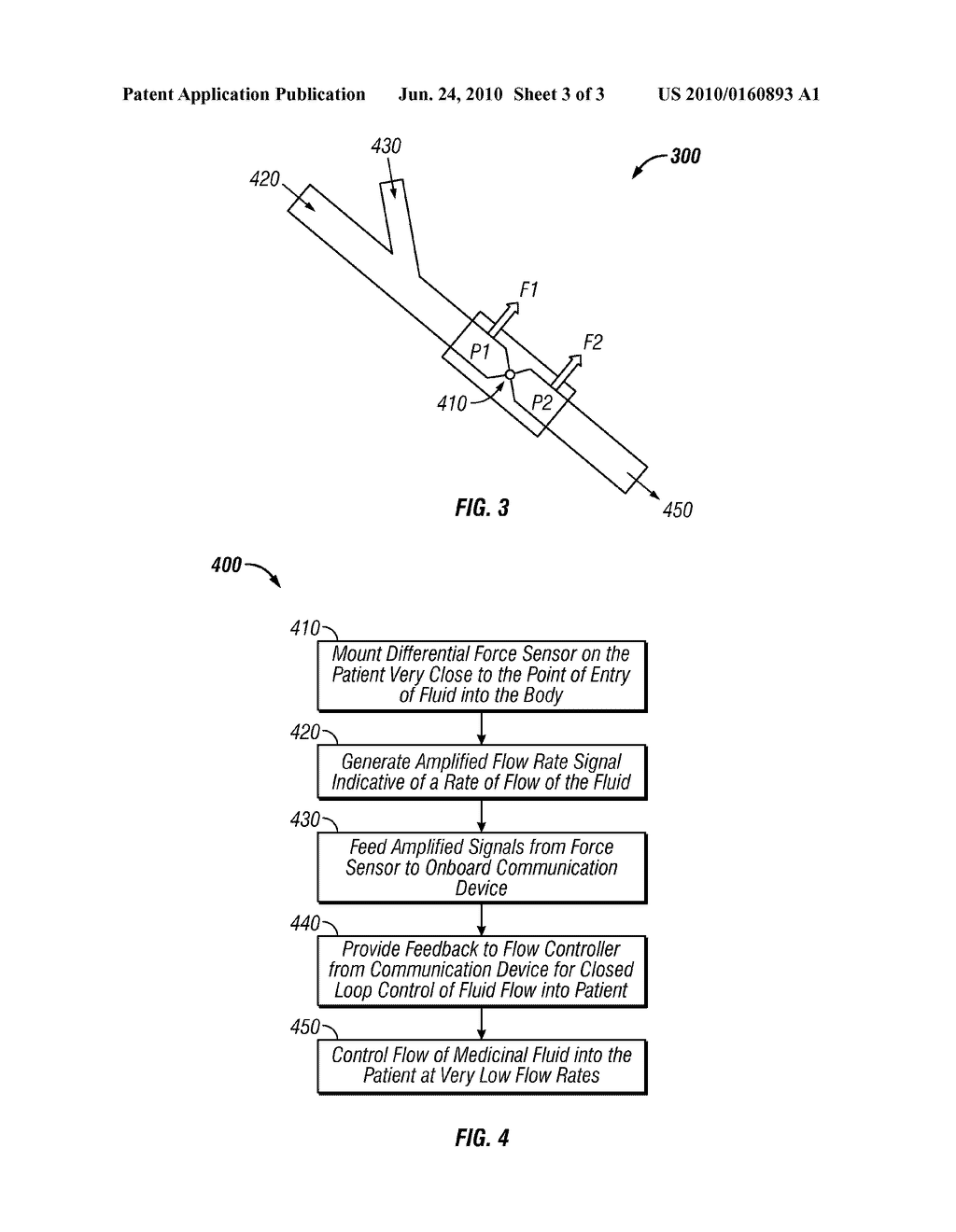 METHOD AND SYSTEM FOR MEASURING FLOW AT PATIENT UTILIZING DIFFERENTIAL FORCE SENSOR - diagram, schematic, and image 04
