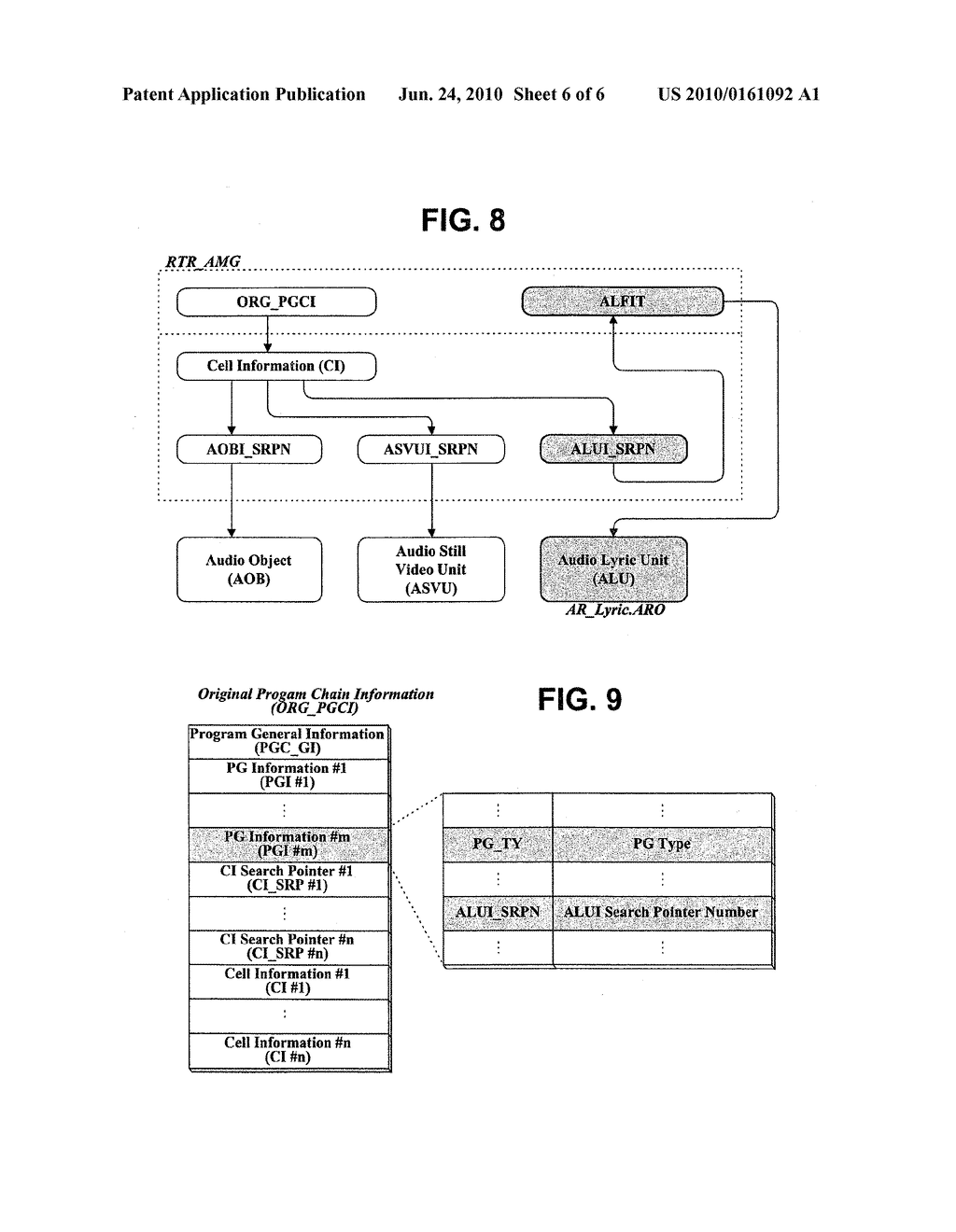 METHOD OF MANAGING LYRIC DATA OF AUDIO DATA RECORDED ON A REWRITABLE RECORDING MEDIUM - diagram, schematic, and image 07