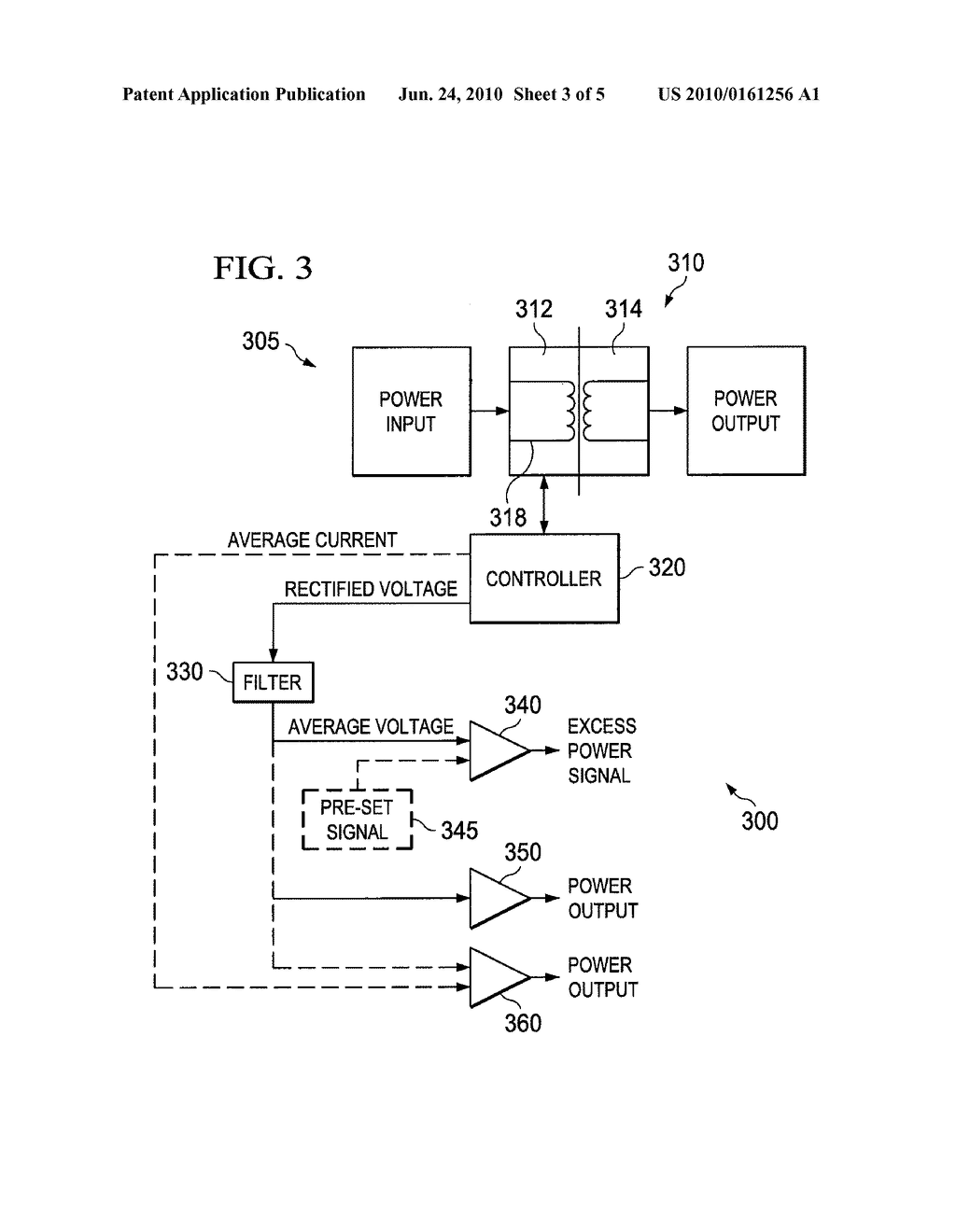 Circuit and Method of Output Power Detection for a Converter Circuit - diagram, schematic, and image 04