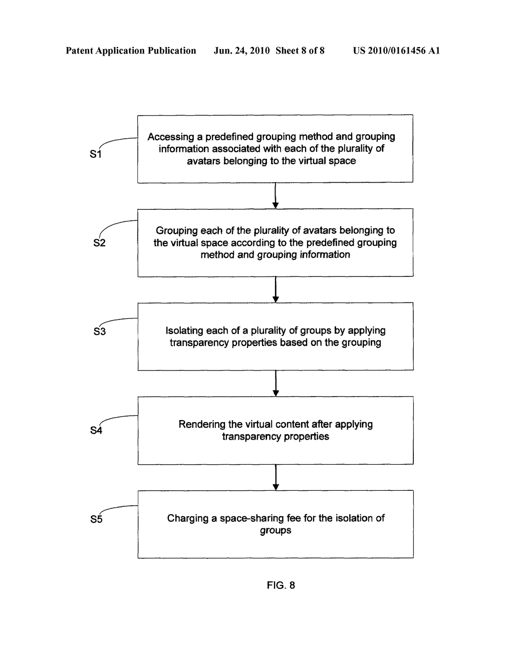 SHARING VIRTUAL SPACE IN A VIRTUAL UNIVERSE - diagram, schematic, and image 09