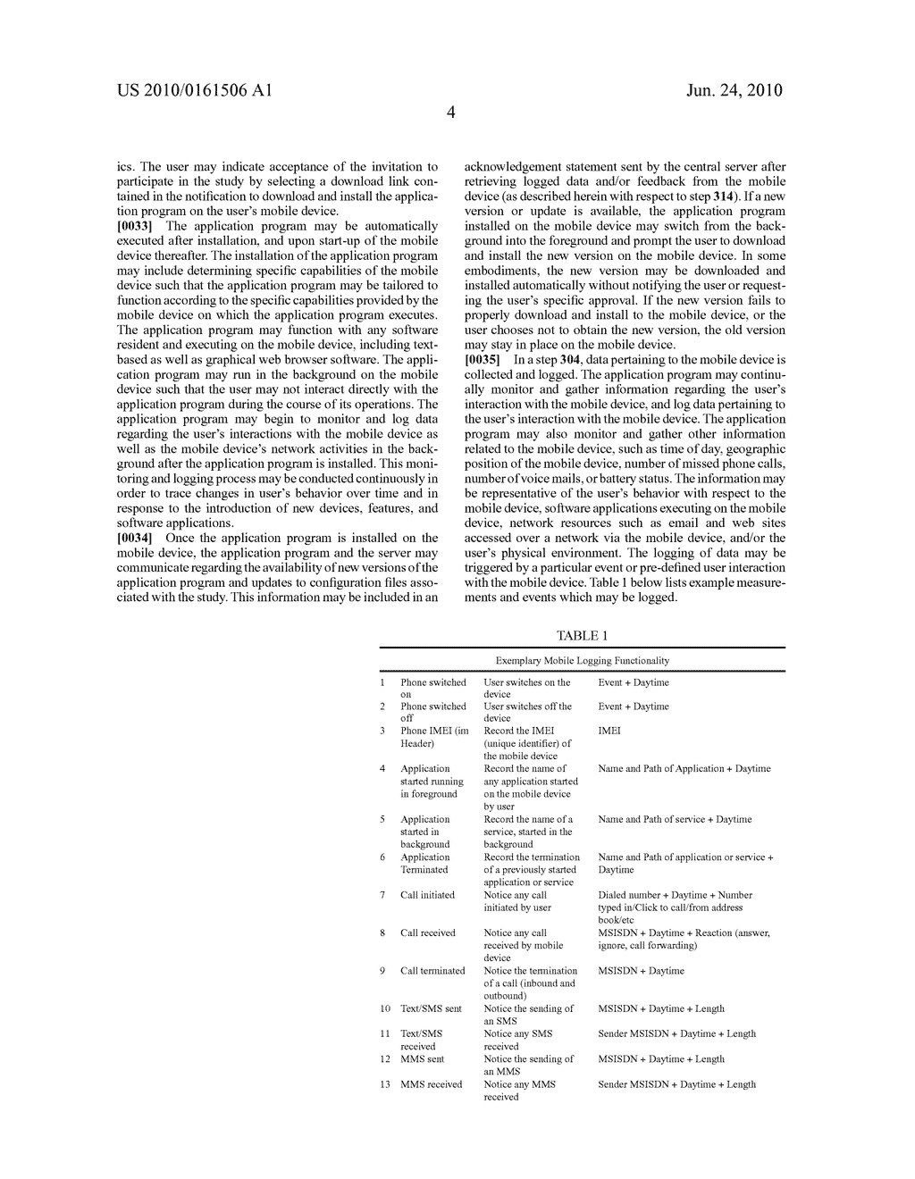 MOBILE DEVICE AND METHOD FOR PROVIDING LOGGING AND REPORTING OF USER-DEVICE INTERACTION - diagram, schematic, and image 10