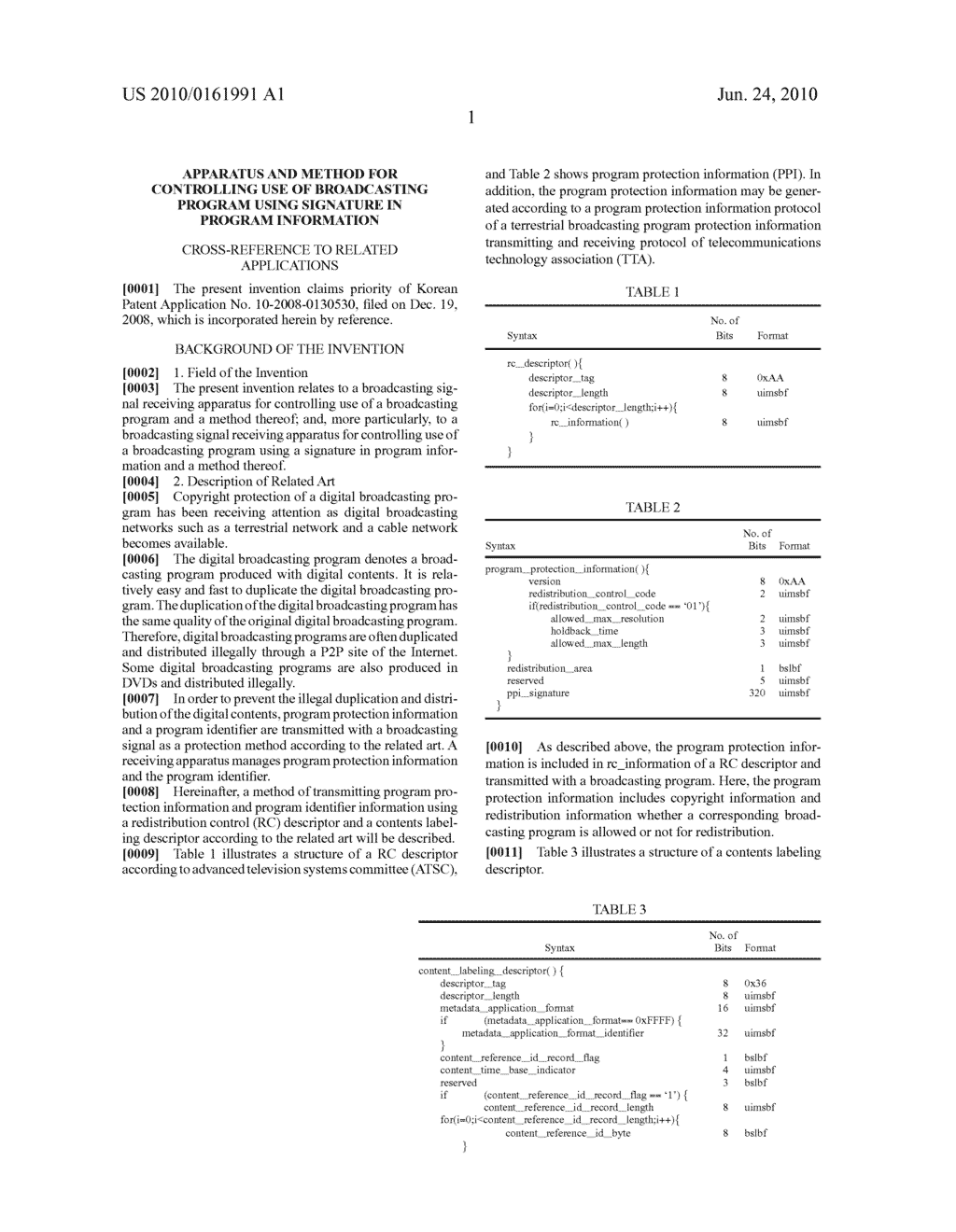 APPARATUS AND METHOD FOR CONTROLLING USE OF BROADCASTING PROGRAM USING SIGNATURE IN PROGRAM INFORMATION - diagram, schematic, and image 06