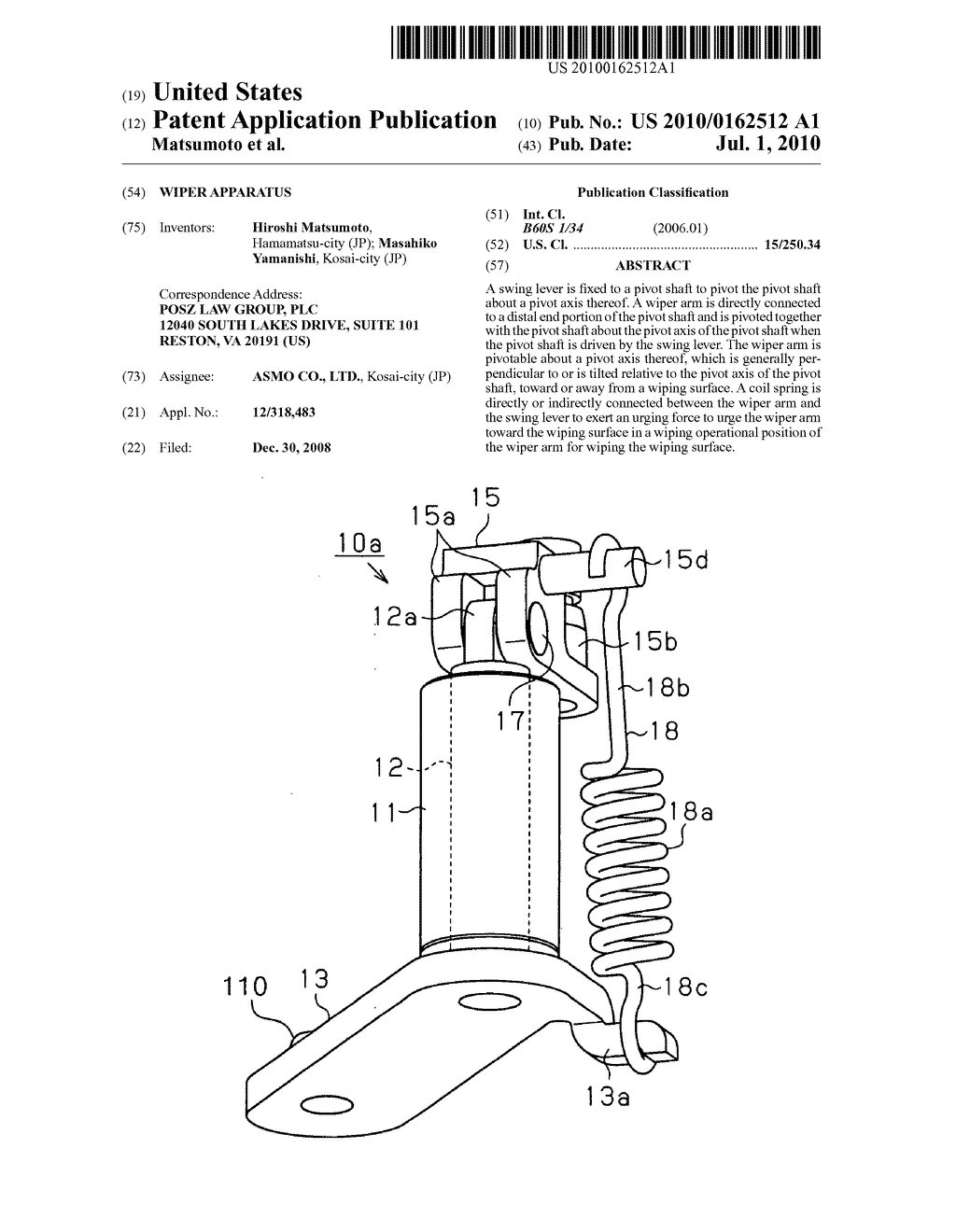 Wiper apparatus - diagram, schematic, and image 01