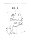 Vacuum cleaner having detachable dust separating unit diagram and image