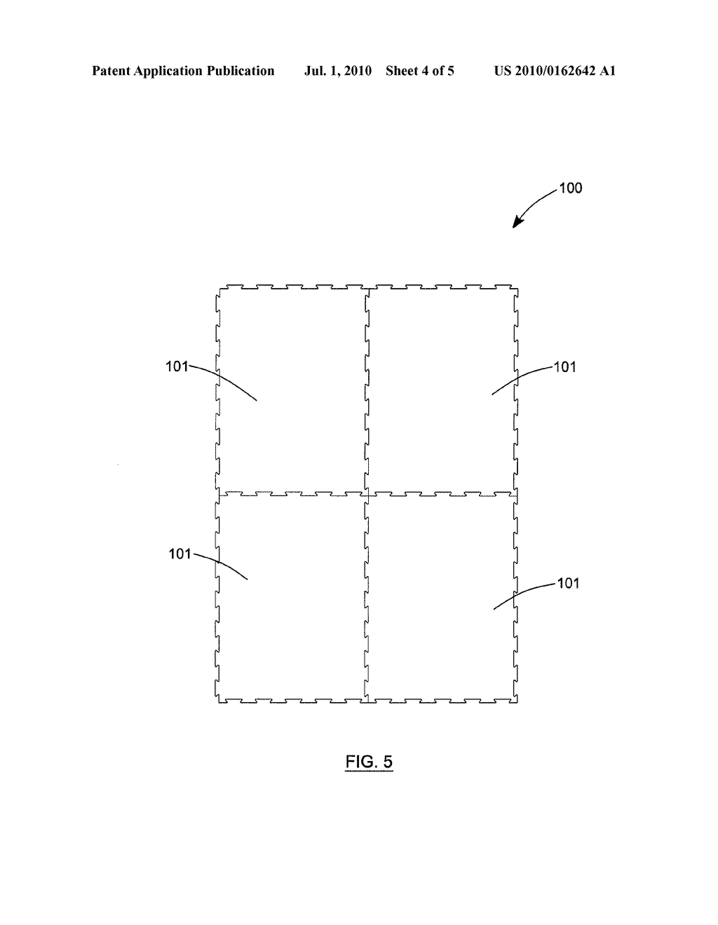 INTERLOCKING MODULAR FLOORING ASSEMBLY WITH BEVELLED CONNECTORS - diagram, schematic, and image 05