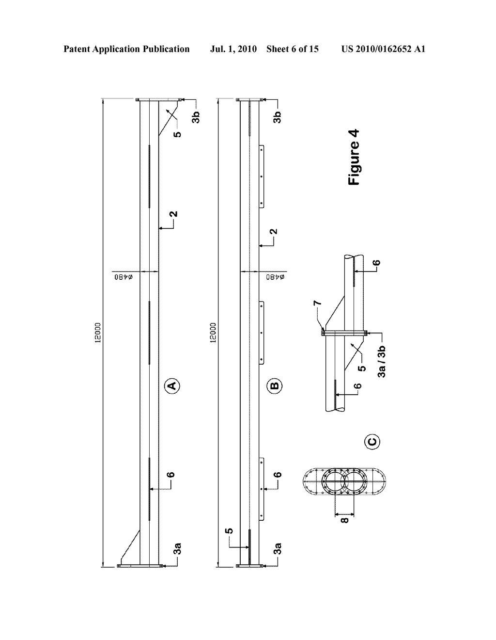 Segment for a Tower, Tower Constructed from Tower Segments, Element for a segment for a Tower, Method for the Pre-Assembly of segments for a Tower, Method for the Assembly of a Tower Containing Segments - diagram, schematic, and image 07