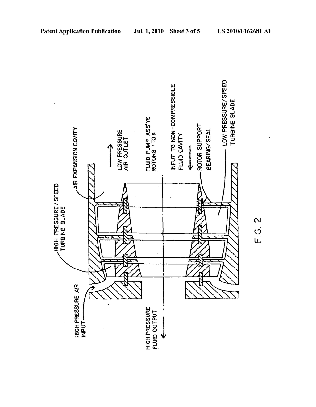 Device for the efficient conversion of compressed gas energy to mechanical energy or thrust - diagram, schematic, and image 04