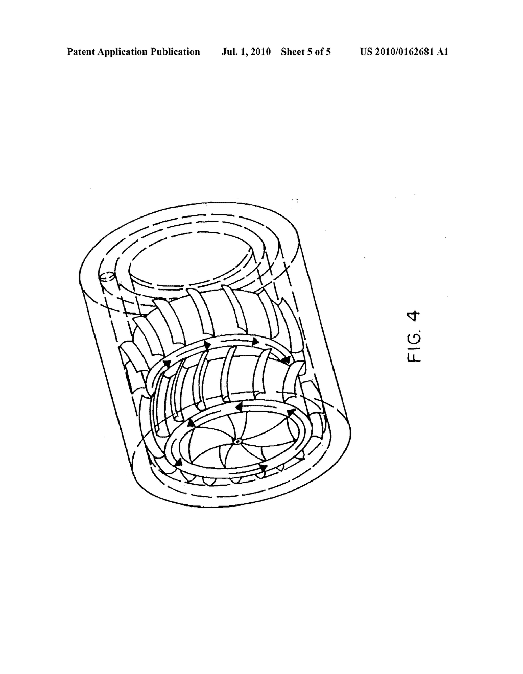 Device for the efficient conversion of compressed gas energy to mechanical energy or thrust - diagram, schematic, and image 06